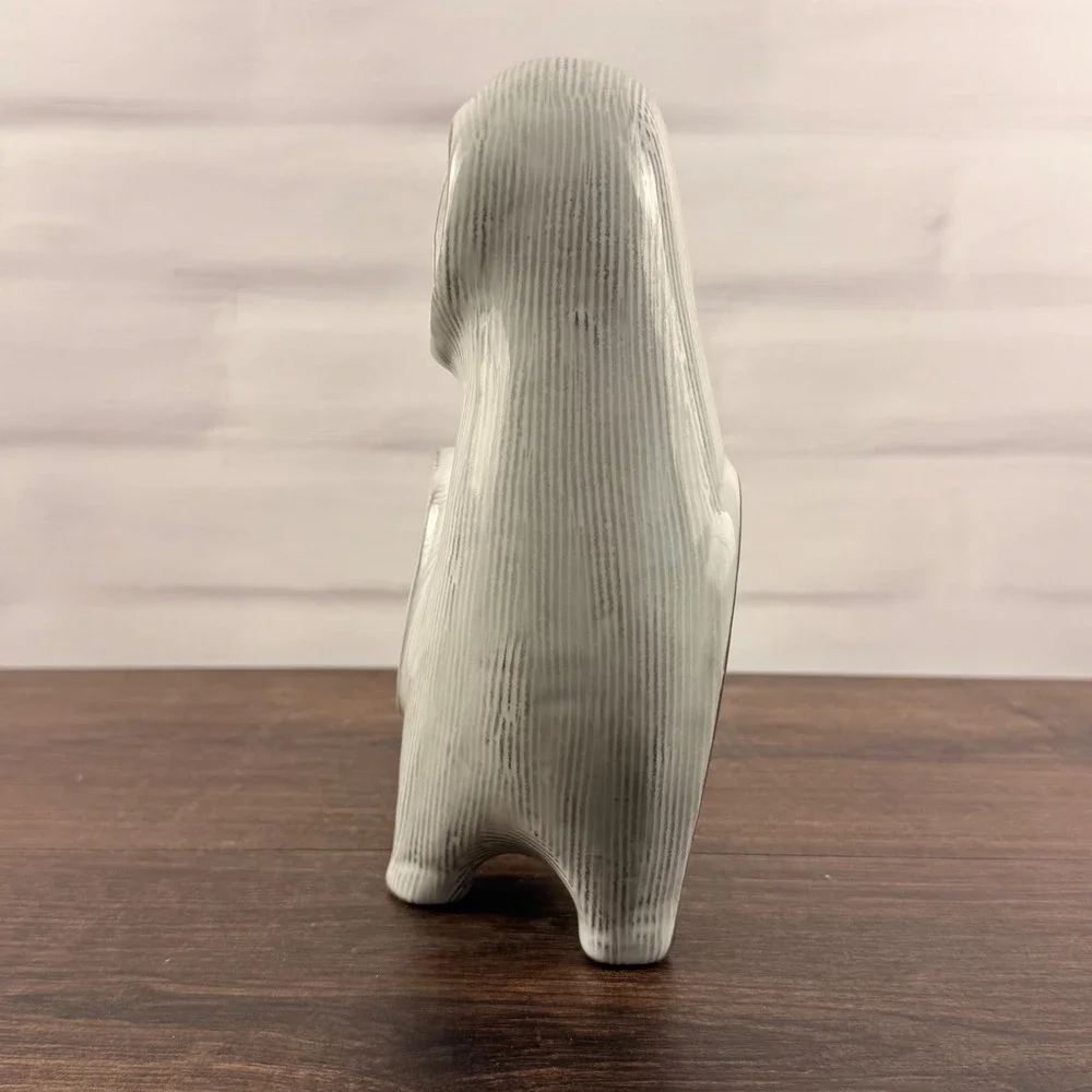 Jonathan Adler Glass Menagerie Barn Owl Sculpture Aquamarine Stoneware